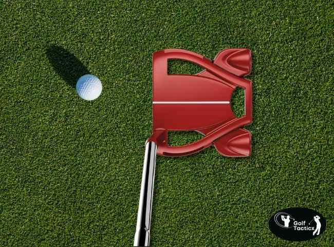 Front face of Spider Putter head close-up