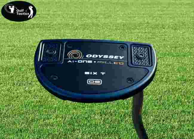 Balanced head enhances putting stability.